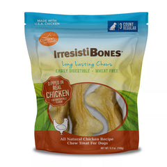 Canine Naturals Irressitibone Adult Dog Chews - Chicken, 3pk