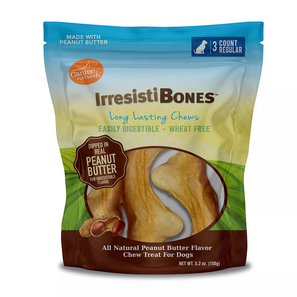 Canine Naturals Irressitibone Adult Dog Treats - Peanut Butter, 3pk