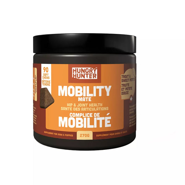 Hungry Hunter Mobility Mate Hip & Joint Supplement Soft Chews for Dogs - Trout & Sweet Potato, 90 ct