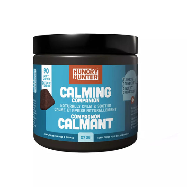 Hungry Hunter Calming Companion Supplement Soft Chews for Dogs - Turkey & Cranberry, 90 count