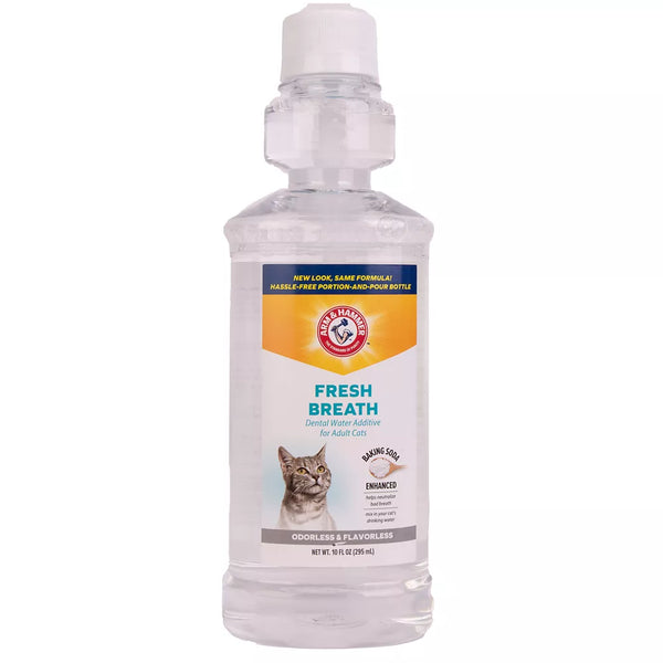 Arm & Hammer Fresh Breath Dental Water Additive for Adult Cats, 10 oz