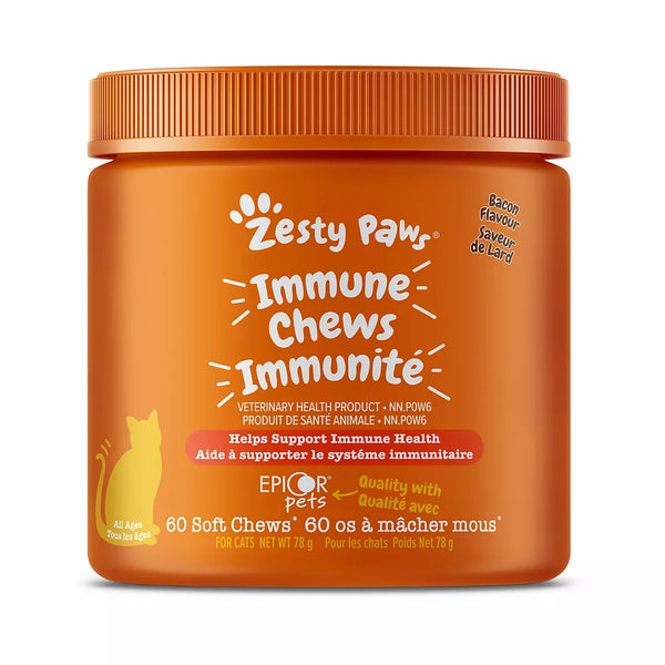 Zesty Paws® Immune Soft Chews for Cats - Bacon, 60 count