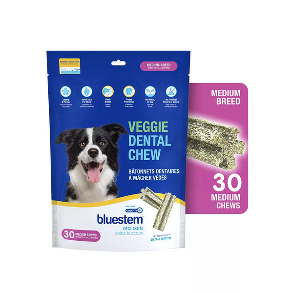 bluestem® Veggie Dental Chews for Dogs - Medium Breed, 30 count