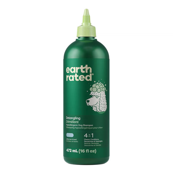 Earth Rated 3-in-1 Dog Shampoo for Curly-Coated & Wavy-Coated Dogs, White Tea & Basil Scent