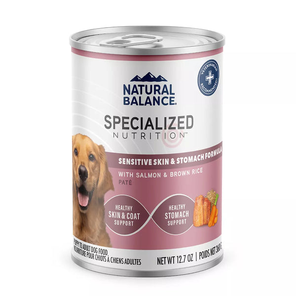 Natural Balance Specialized Nutrition Sensitive Skin & Stomach Adult Wet Dog Food - Salmon & Rice