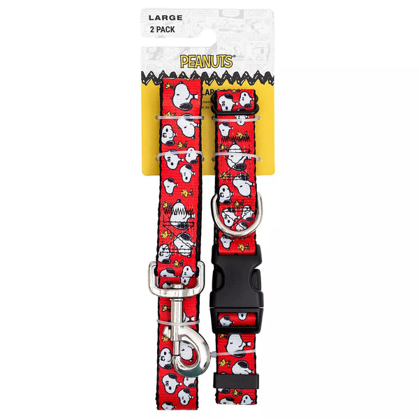 Buckle-Down Snoopy Dog Collar and Leash Set