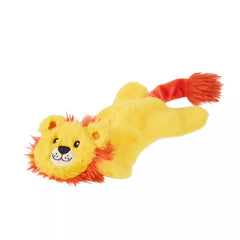 Joyhound® Crazy Comfy Flattie Lion Squeaker Crinkle Plush Dog Toy