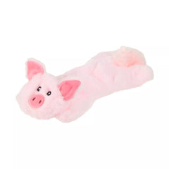 Joyhound® Crazy Comfy Flattie Pig Squeaker Crinkle Plush Dog Toy