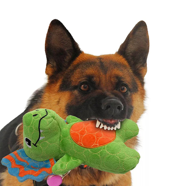 GMASON Dilophosaurus Squeaker Crinkle Plush Dog Toy