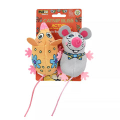 Multipet® Catnip Mouse Bliss Plush Mouse 2-PK Cat Toy