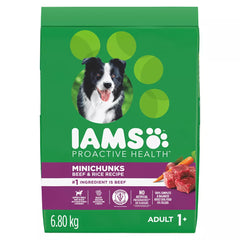 IAMS Adult Dry Dog Food Proactive Heath - Beef and Rice Minichuncks