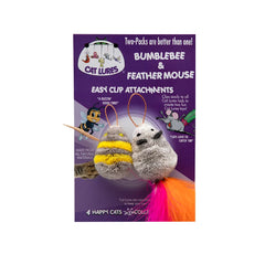 Cat Lures Bumble Bee & Mouse Attachement Cat Toy, 2PK