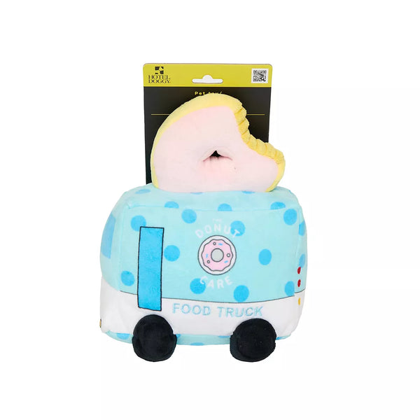 Hotel Doggy Birthday Donut Food Truck Plush Dog Toy