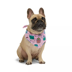 Hotel Doggy Birthday Theme Cupcake Dog Bandana - Pink