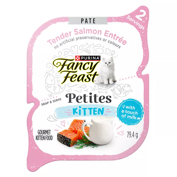 Fancy Feast Wet Kitten Food Petites Kitten - Salmon Entrée Pâté, 79.4 g