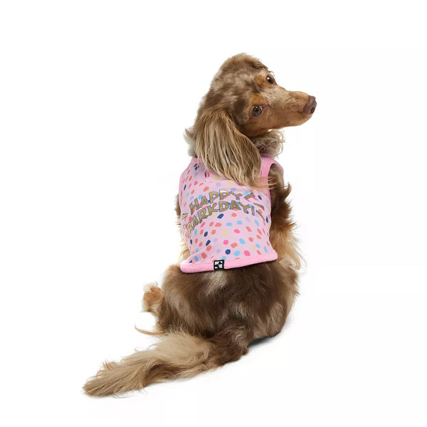 Hotel Doggy Birthday Theme "Happy Barkday" Dog Tank Top - Pink
