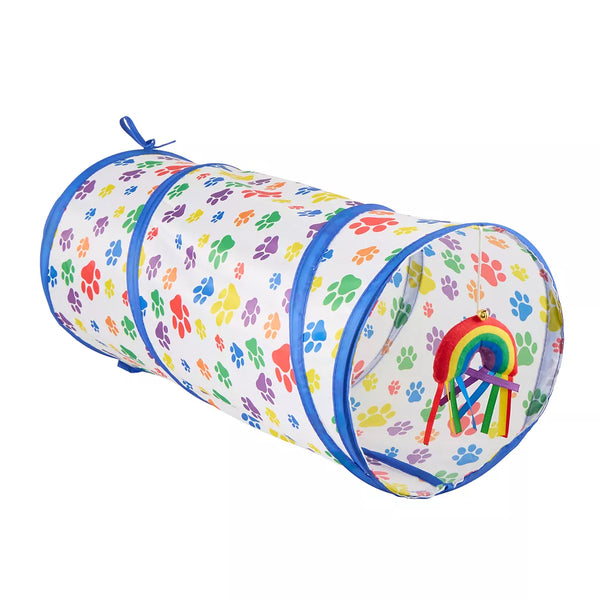 You Are Loved Paw Print Pop-Up Tunnel Cat Toy