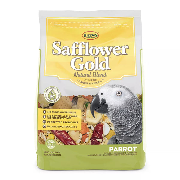 Higgin's Safflower Gold Parrot Food - 3 Lbs
