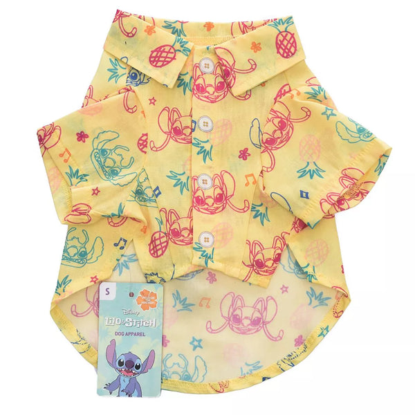 Disney Lilo and Stitch Aloha Faux Button-Up Dog T-Shirt
