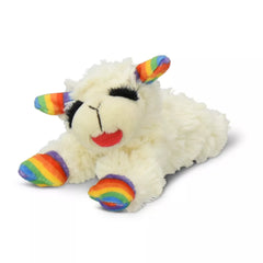 Multipet Lamb Chop w/ Rainbow Pattern Squeaker Plush Dog Toy
