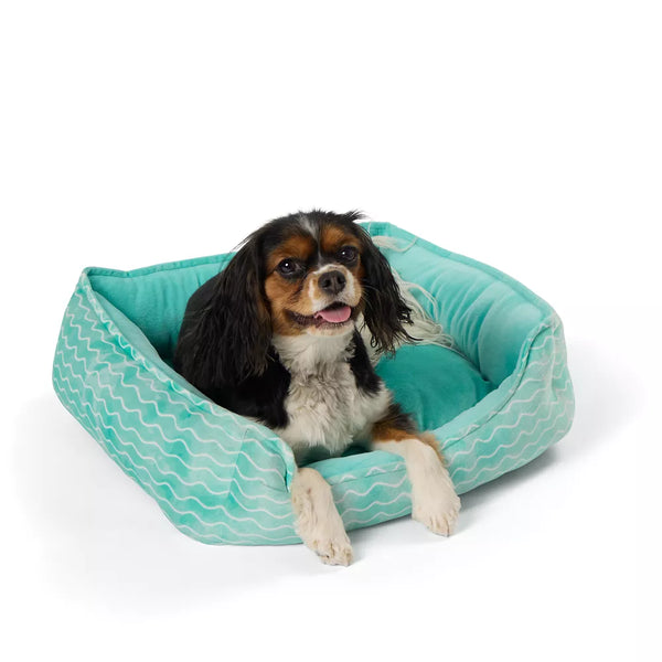 Top Paw® Wave & Bone Cuddler Dog Bed