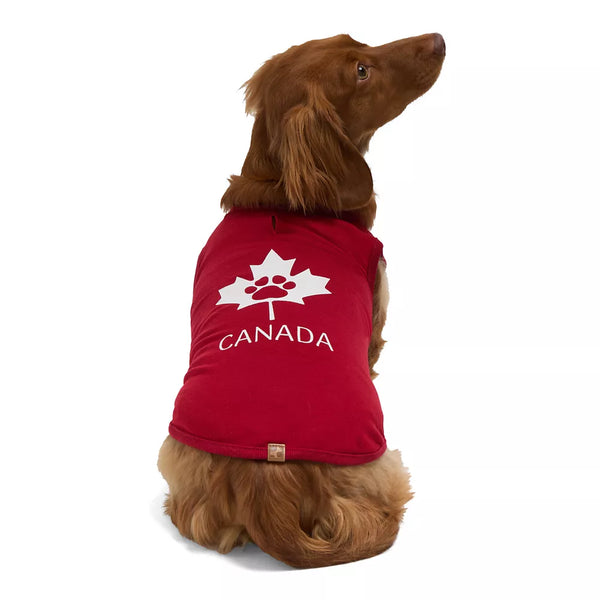 HOTEL DOGGY "Canada" Maple leaf & Paw Jersey Tank Top