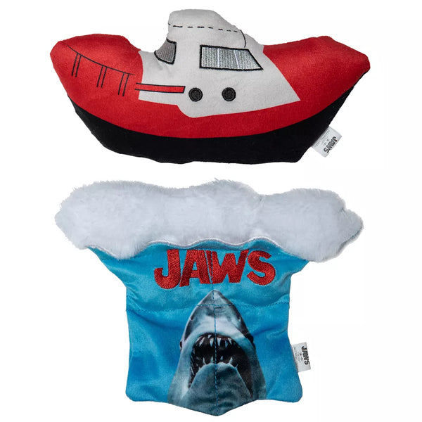 GMason Jaws Boat & Wave Plush Dog Toy 2-Pack
