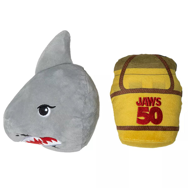 GMason Jaws Shark Bucket Plush Dog Toy 2-Pack