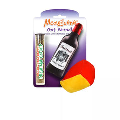 Meowijuana® Get Paired Wine & Cheese Refillable Cat Toy 2-Pack