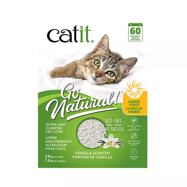 Catit Go Natural! Ultra-Light Clumping Cat Litter - Vanilla Scent 3.6 kg