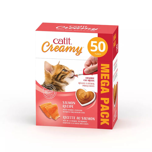 Catit Creamy Salmon Flavour Cat Treat, 50 ct
