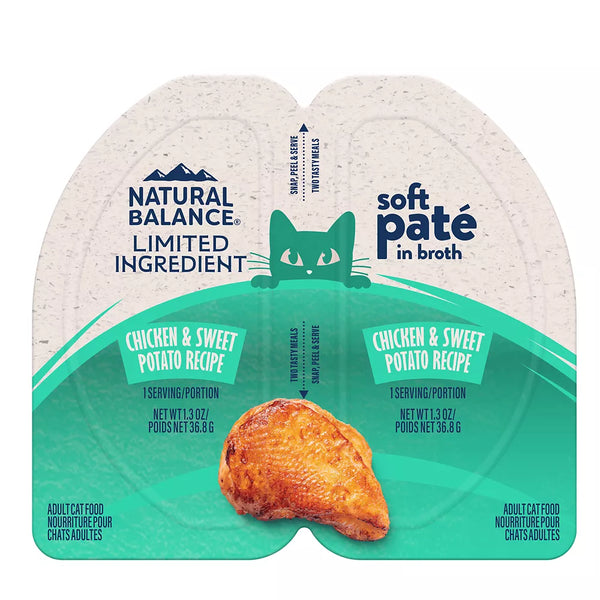 Natural Balance Limited Ingredient Wet Cat Food - Pate in Broth, 2.6oz