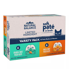Natural Balance Limited Ingredient Wet Cat Food - Chicken and Duck Variety Pack, 12 ct