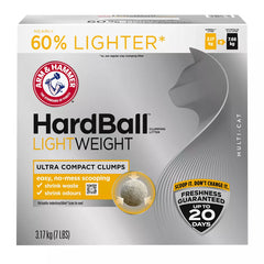 Arm & Hammer HardBall Lightweight Easy No-Mess Scooping Multi-Cat Clumping Litter 3.17kg