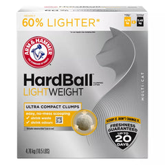 Arm & Hammer HardBall Lightweight Easy No-Mess Scooping Multi-Cat Clumping Litter 4.76kg