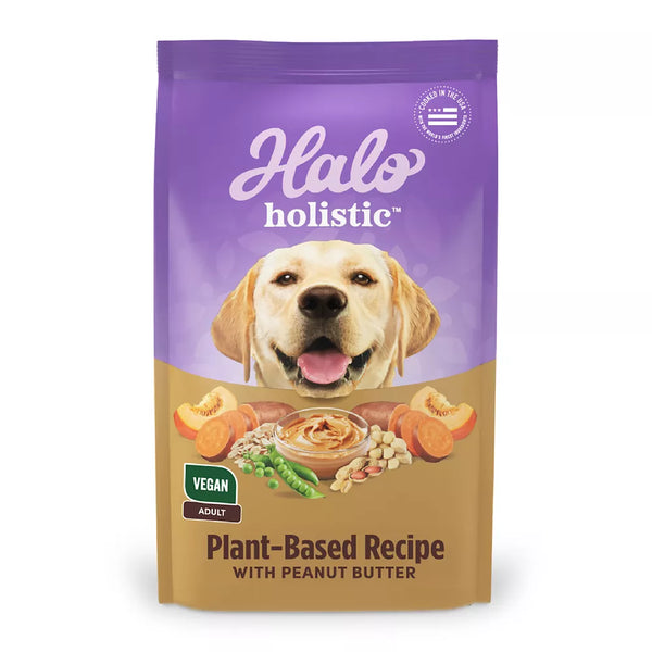 Halo Holistic Adult Dog Vegan Food - Plant-Based Peanut Butter Recipe