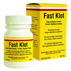 Klot Fast Topical Styptic Powder for Minor Bleeding Control for Dogs, Cats & Birds