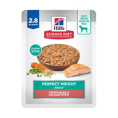 Hill's Science Diet Perfect Weight Adult Wet Dog Food Topper - Vegetables & Salmon, 2.8 oz