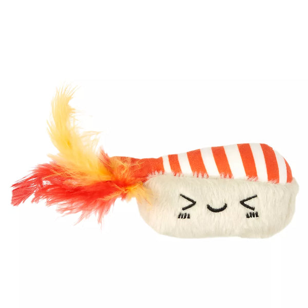 Meowland Sushi Catnip Plush w/ Feathers Cat Toy