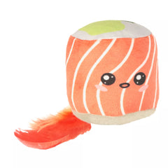 Meowland Sushi Roll Catnip Plush w/ Feathers Cat Toy