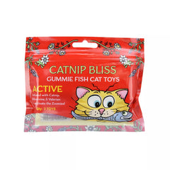 Multipet® Bliss Active Catnip and Herbal Blend Gummy Fish 3ct Cat Toy