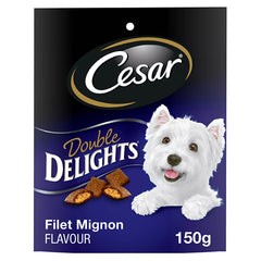 Cesar Double Delights Dog Treats For Small Breed Adult Dogs - Filet Mignon Flavour