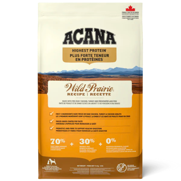 ACANA Highest Protein Wild Prairie Recipe – Rich Meats, Low Carb
