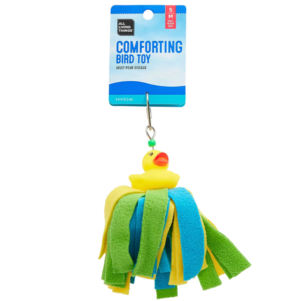 All Living Things Comfort Duck Bird Toy – Plush Parrot Playmate