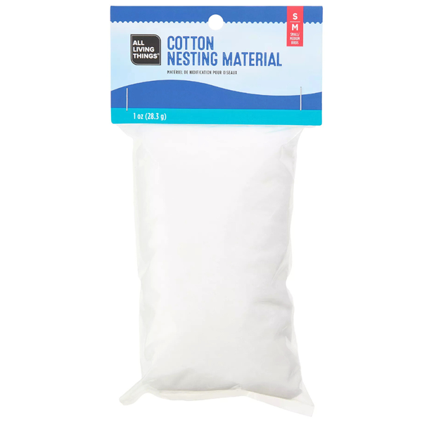 All Living Things Cotton Nesting Material – Soft Natural Bird Bedding