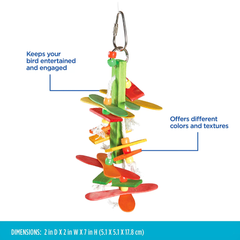 All Living Things Hang Down Bird Toy – Vertical Play for Birds