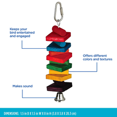 All Living Things Log Bird Toy – Natural Wood & Foraging Fun