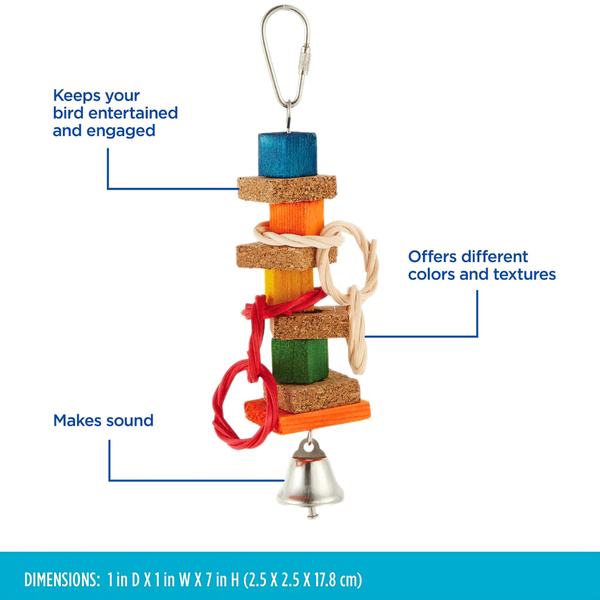 All Living Things Rainbow Cork Bird Toy