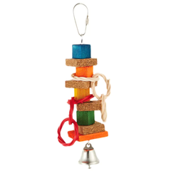All Living Things® Rainbow Cork Stacks Bird Toy
