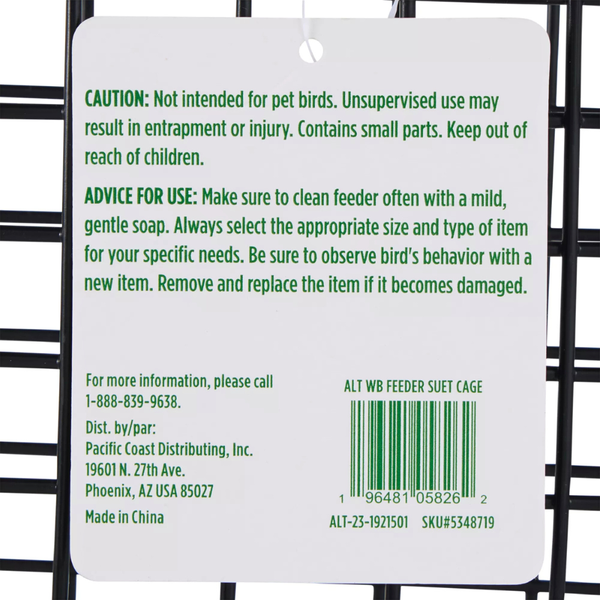 All Living Things Wild Bird Suet Feeder – Attracts Feathered Friends